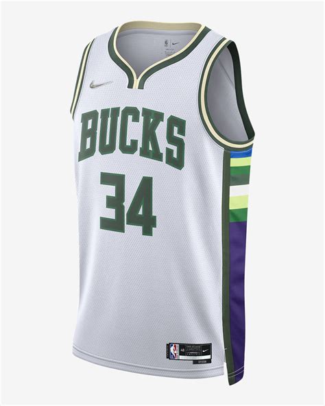 Milwaukee Bucks City Edition Nike Dri-FIT NBA Swingman Jersey. Nike IN