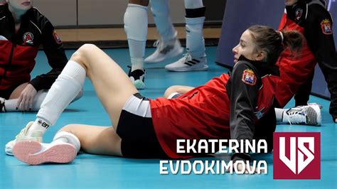 Ekaterina Evdokimova Beautiful Volleyball Girl Warming Up Youtube