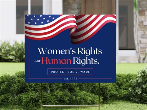 Womens Rights Are Human Rights Yard Sign Protect Roe V Etsy