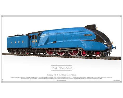 Gresley's A4 'mallard' Steam Locomotive - Etsy UK