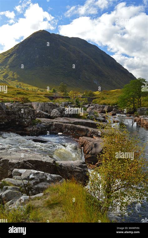 Glen Etive waterfalls on river Etive Stock Photo - Alamy