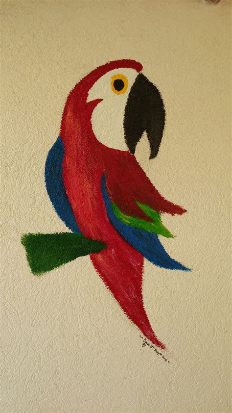 Parrot Wall Painting