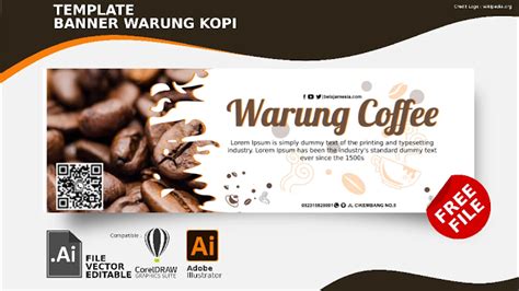 Contoh Banner Warung Kopi Gudang Materi Online