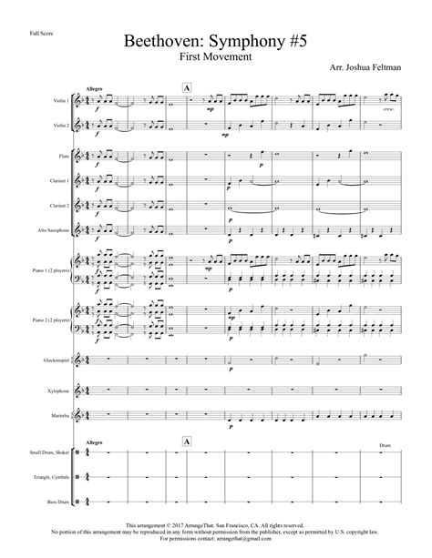 Beethoven: Symphony #5, First Movement - ArrangeThat