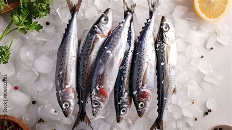 Anchovies on Ice: A Rich Source of Omega- Fatty Acids (White Background ...