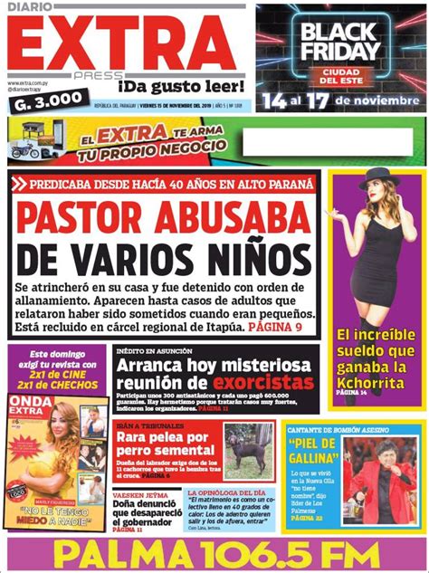 Periódico Diario Extra Paraguay Periódicos De Paraguay Edición De