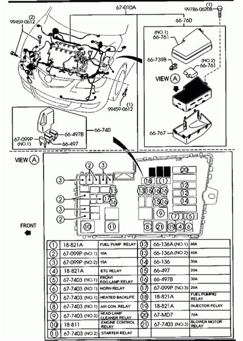 Mazda Mazda 3 Bk 2006 03 Mazda Front And Rear Wiring Harnesses 0102 0202