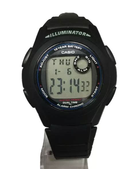 Casio Black Illuminator Digital F Dual Time Men S Watch