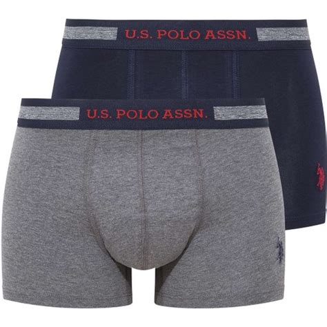 U S Polo Assn Erkek Lacivert Antrasit Melanj 2 Li Boxer Fiyatı