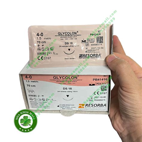 Chỉ khâu tự tiêu đơn sợi Glycolon Resorba Absorbable Suture giá tốt