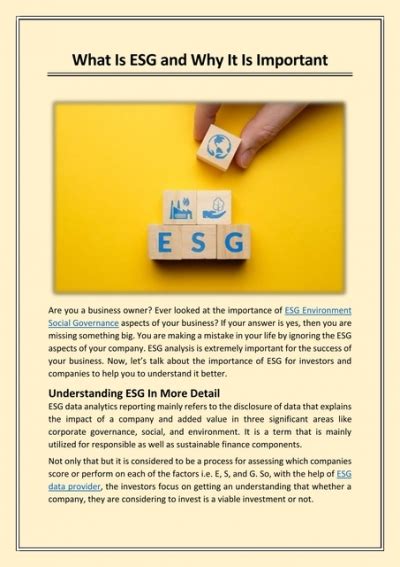 What Is Esg And Why It Is Important