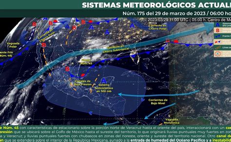 Clima En México Frente No 45 Provocará Lluvias Y Vientos