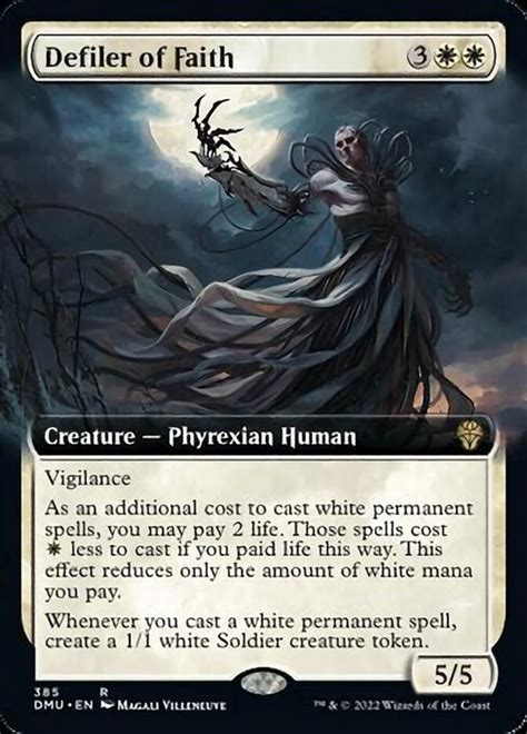 Defiler Of Faith Extended Art Price Dominaria United MTG