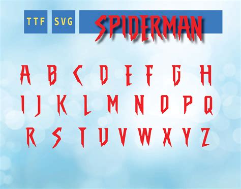 Spiderman Letter Font Font