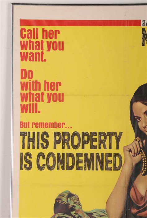 1966 This Property Is Condemned Movie Poster Starring Natalie Wood