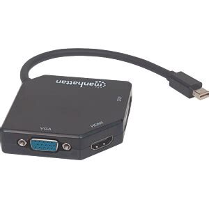 MANHATTAN 207720 DisplayPort Adapter Mini DP To VGA HDMI DVI At