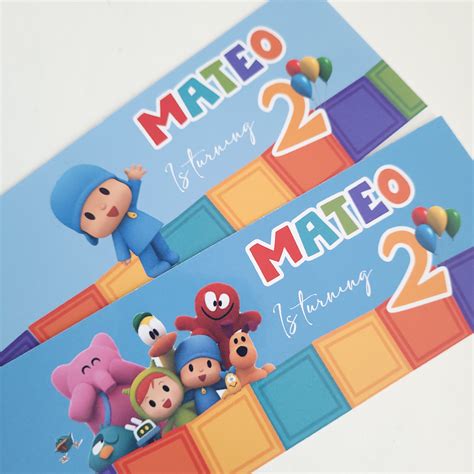 Pocoyo Water Bottle Labels Party Decorations Pocoyo Etsy Canada