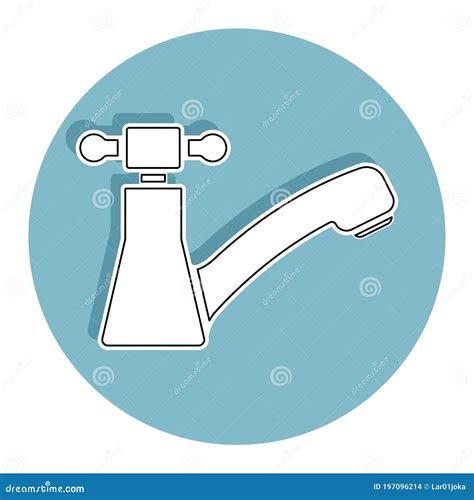 Icono De Grifo Del Lavabo Aislado Ilustraci N Del Vector Ilustraci N