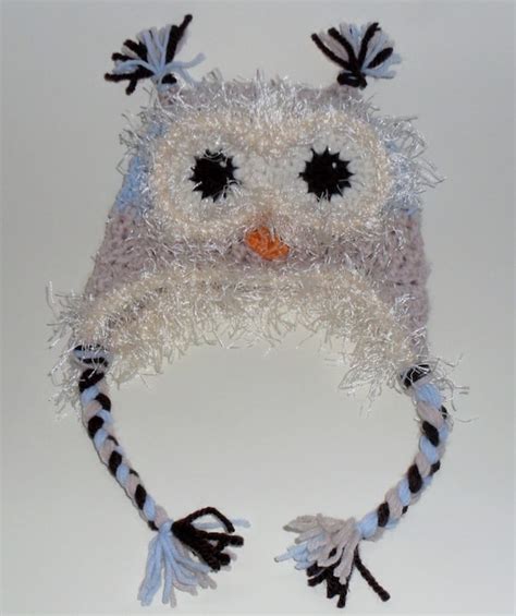 Items Similar To Handmade Crochet Snowy Owl Hat Ear Flaps Premature