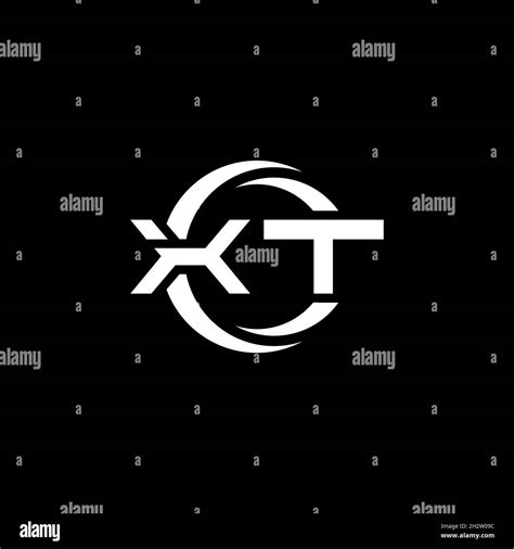 XT Monogram Logo Letter With Simple Shape And Circle Rounded Design