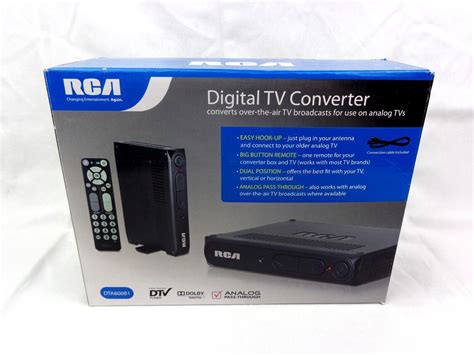 Rca Digital To Analog Tv Converter Box Dta B Remote Over The Air