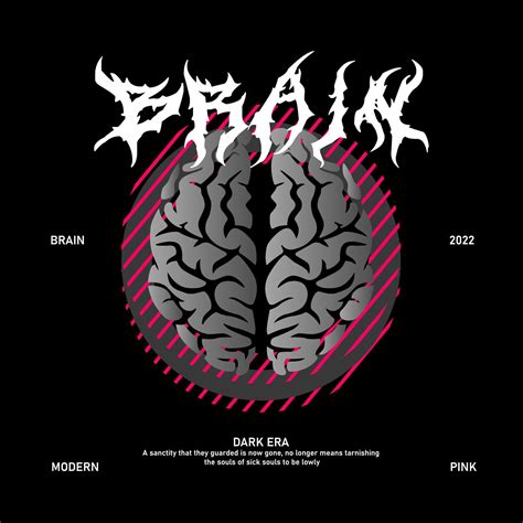 The Brain Retro Streetwear Design 12968476 Vector Art At Vecteezy