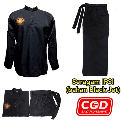 Baju Seragam Sakral Pencak Silat Ipsi Black Jet Lengkap Lazada Indonesia