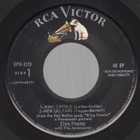 EX Elvis Presley King Creole Vol 1 RCA Victor EPA 4319 1958