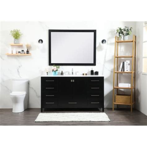 Inch Single Bathroom Vanity In Black With Backsplash Fred Meyer