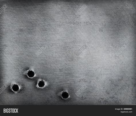 Metal Background Bullet Holes Image Photo Bigstock