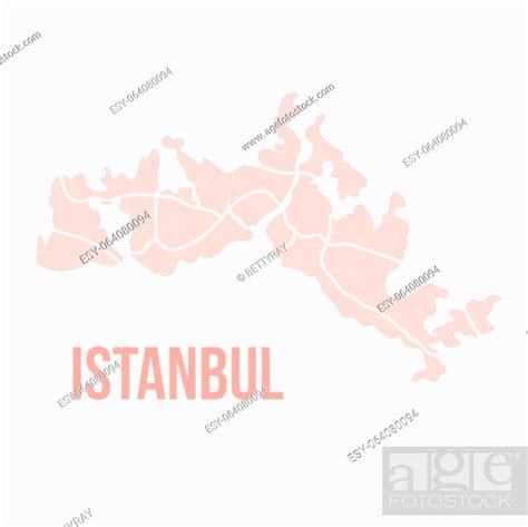 Istanbul Constantinopol Map Silhouette Administrative Division Foto De