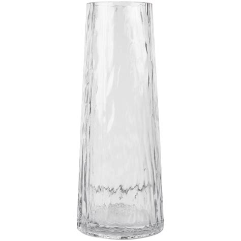 Trouva Tall Clear Glass Ripple Vase