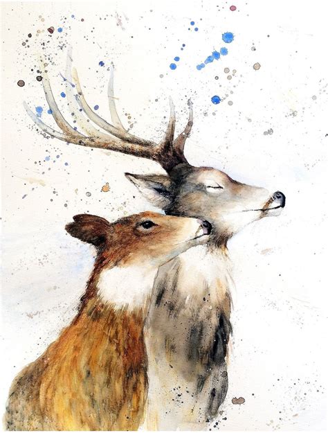 The best free Deer watercolor images. Download from 539 free ...