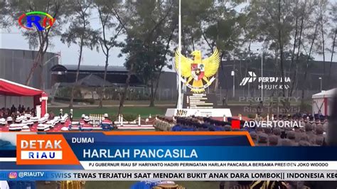 PJ GUBERNUR RIAU SF HARIYANTO HADIRI PERINGATAN HARLAH PANCASILA