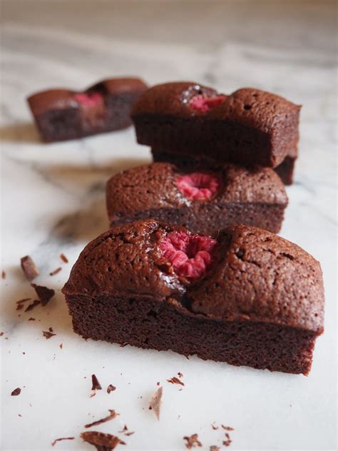 Chocolate Raspberry Financiers - Molly J Wilk