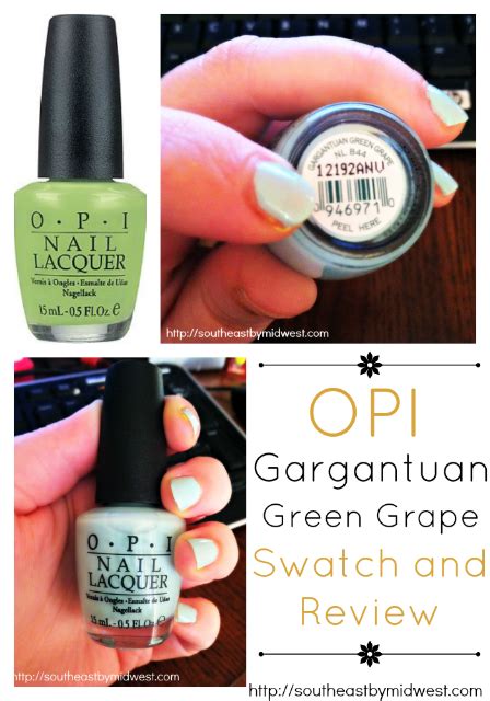 Opi Gargantuan Green Grape Swatch And Review Southeast By Midwest