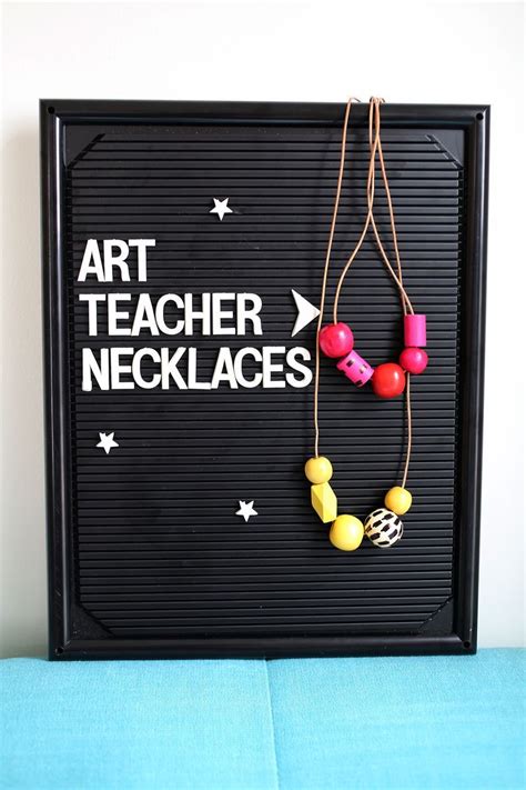 Art Teacher Necklace Diy Teachers Necklace Diy Necklace Crafts