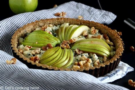 Pear Blue Cheese Tart With A Walnut Crust Del S Cooking Twist