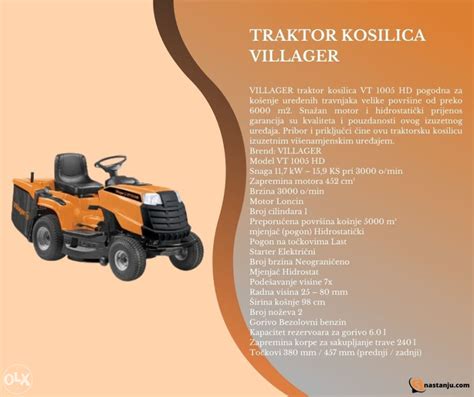 Traktor Kosilica Villager Kosilice I Trimeri Olx Ba