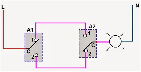 Diagrama De Apagador De Escalera Diagrama Cableado Circuito