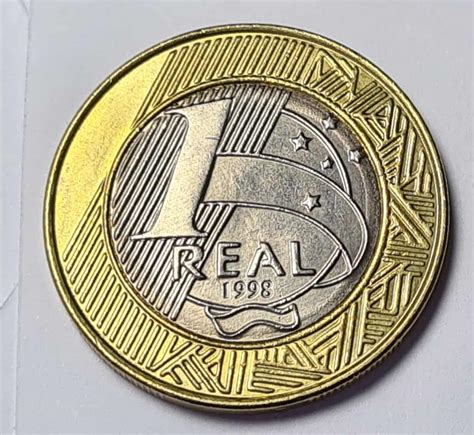 MOEDA DE 1 REAL 1998 SOBERBA FLOR Mundo Numismático