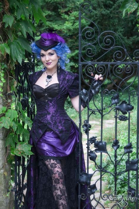 Purple Gothic Wedding Dress | Gothic gowns, Steampunk wedding dress ...