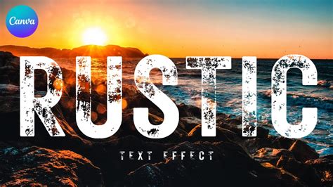 Grunge Text Effect In Canva YouTube