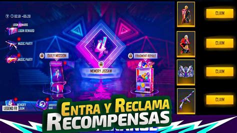 TODAS LAS RECOMPENSAS DEL 4 ANIVERSARIO DE FREE FIRE PREMIOS DEL CUARTO