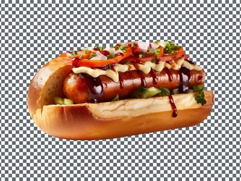 Delicioso Cachorro Quente Gourmet Isolado Em Fundo Transparente Psd