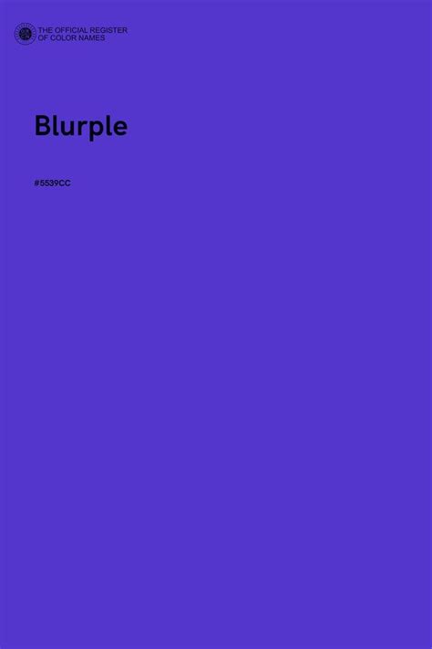 Blurple Color | Unique color names, Color palette design, Color names