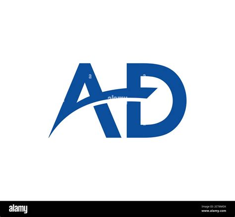 A Vector Illustration Logo Of Ad And Swoosh Monogram Initial Letter