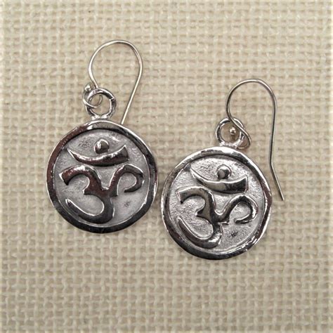 Om Disk Earrings Honoring The Sacredhonoring The Sacred