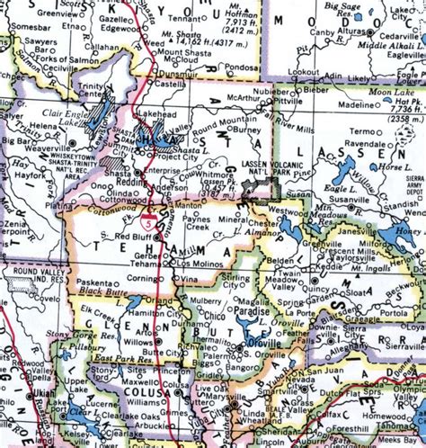 Map of Northern Sacramento Valley Region