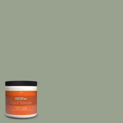 BEHR PREMIUM PLUS 8 Oz N390 4 Bitter Sage Flat Interior Exterior